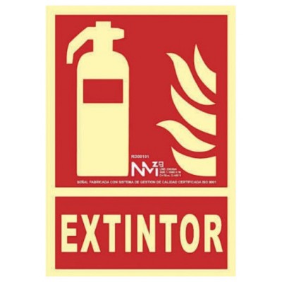 SEÑAL "EXTINTOR" 210X300 PVC ROJO ARCHIVO 2000 6171-01H RJ (Espera 4 dias) en Huesoi